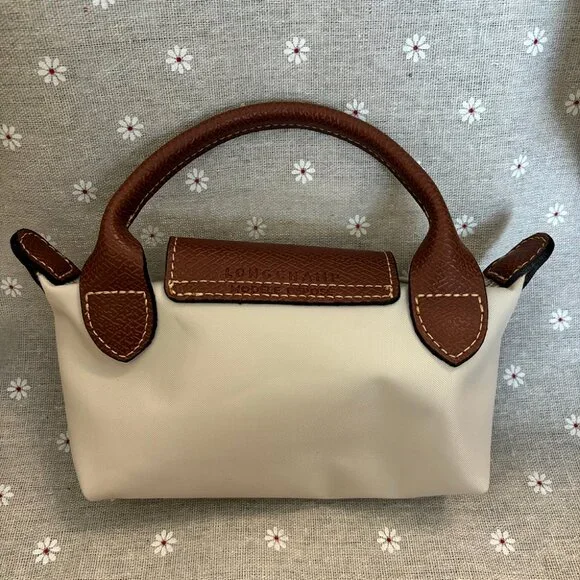 Longchamp Mini Bag in Cream and Brown - Picture 2 of 5